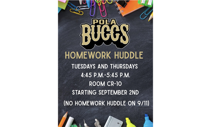 Come to our homework huddle!!
