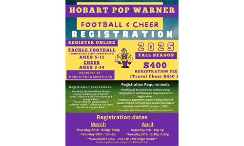 2025 TACKLE AND CHEER REGISTRATION NOW OPEN!!!!!