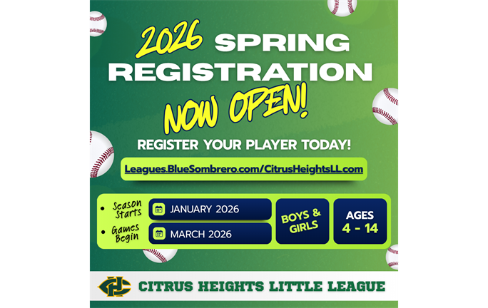 2026 Spring Registration - NOW OPEN!