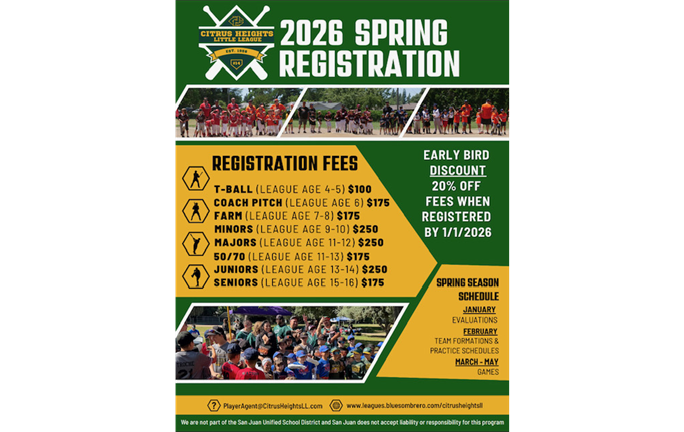 2026 Spring Registration - NOW OPEN!