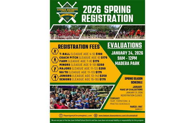 2026 Spring Registration - NOW OPEN!