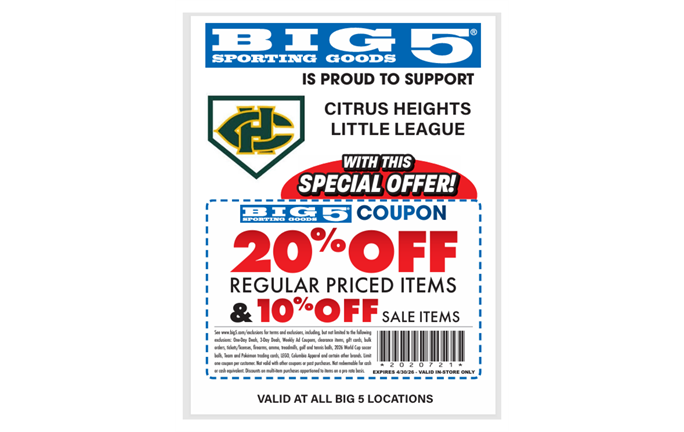 Big 5 Coupon EXPIRES 4.30.26