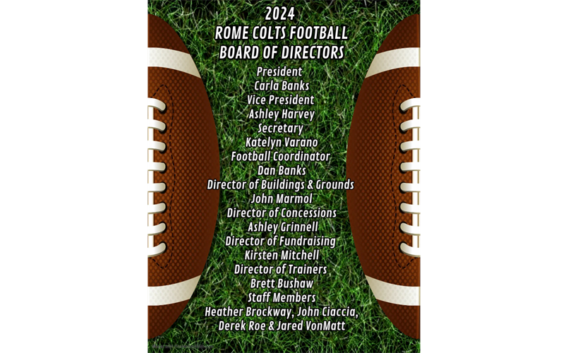 2024 ROME COLTS FOOTBALL BOARD