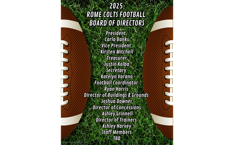 2024 ROME COLTS FOOTBALL BOARD