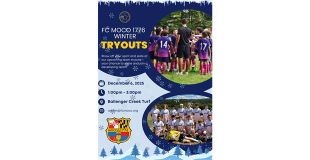 MOCO WINTER TRYOUTS - DEC 6th 