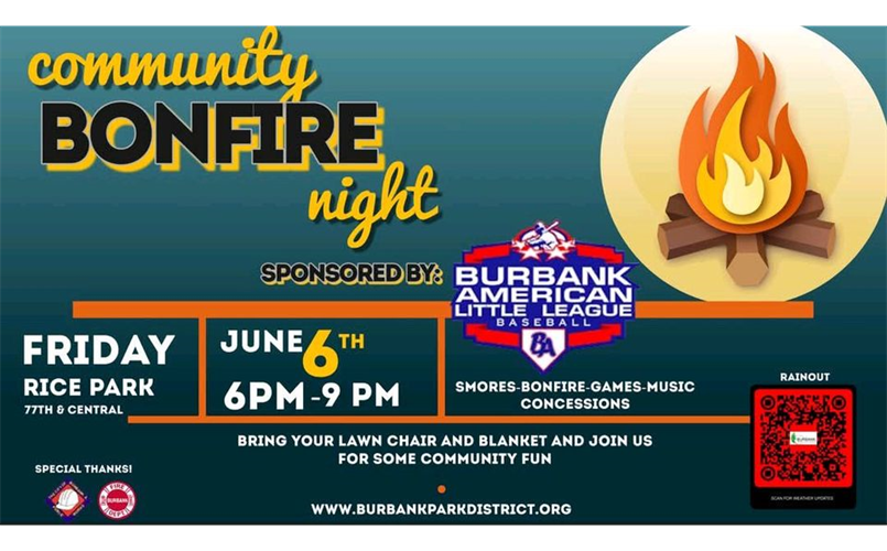 PARK DISTRICT BONFIRE AT THE FIELDS