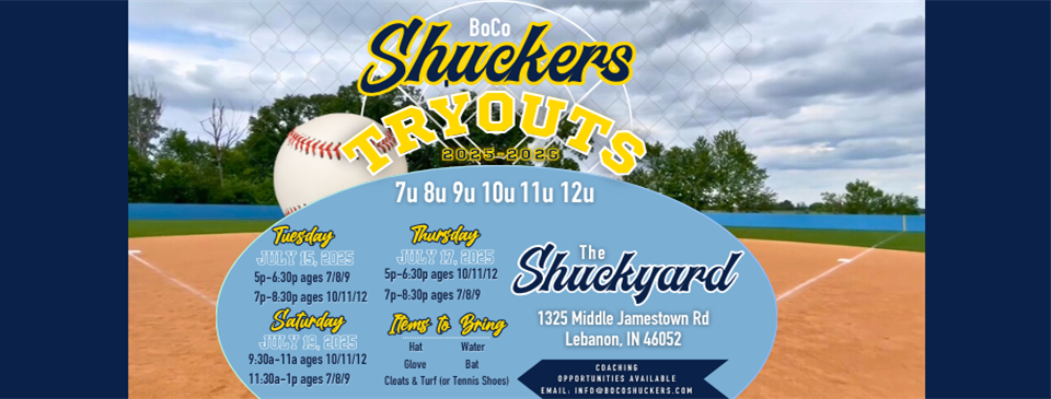 2025-2026 Shuckers Tryouts Registration