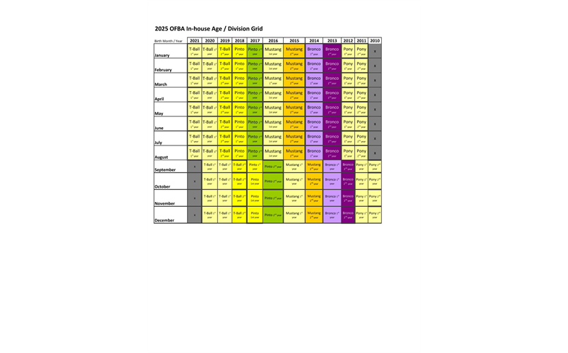 2025 - In-house age division 