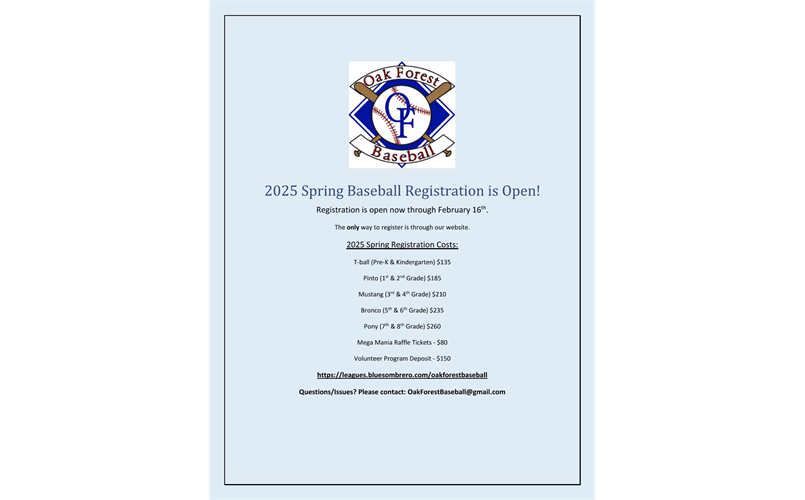 2025 Spring Registration Flyer