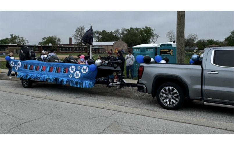The Marlins Boat Wins Best Float!