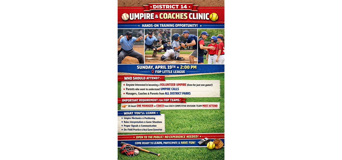 District 14 Umpire & Coach Clinic