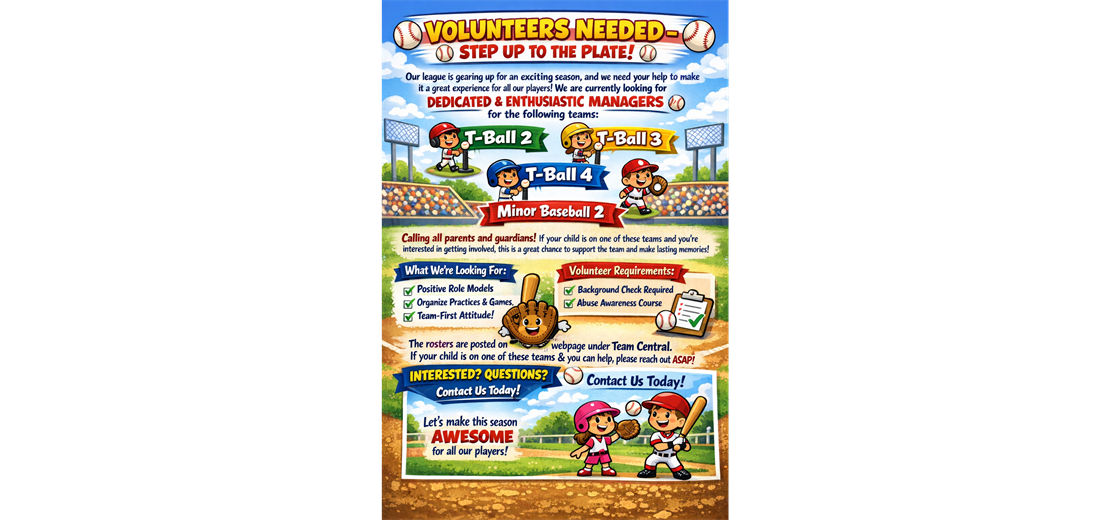 Team Managers Needed