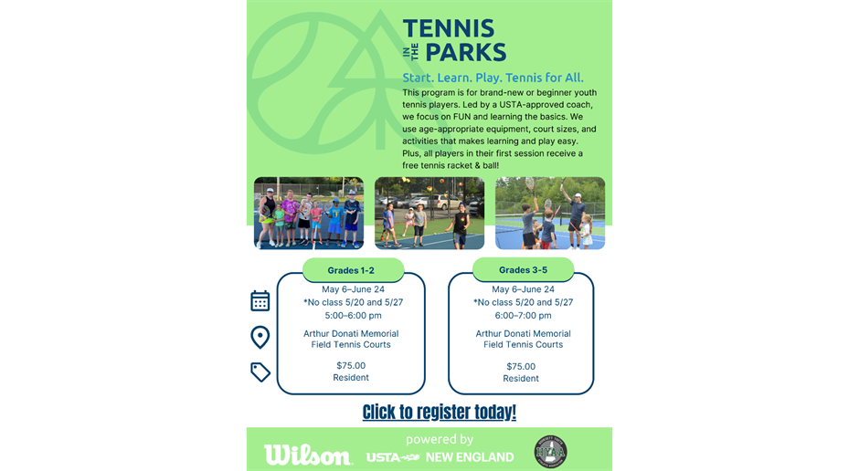 Spring Tennis Registration Open!