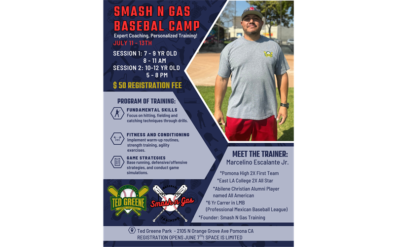 Smash & Gas Baseball Camp!