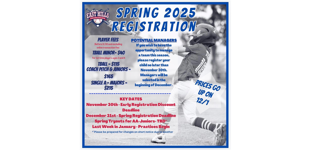 2025 Spring Registration