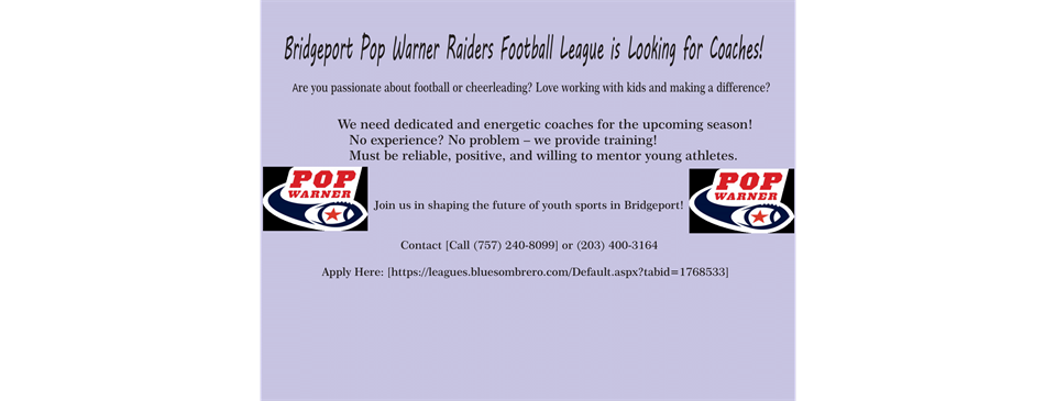 Coaches Needed