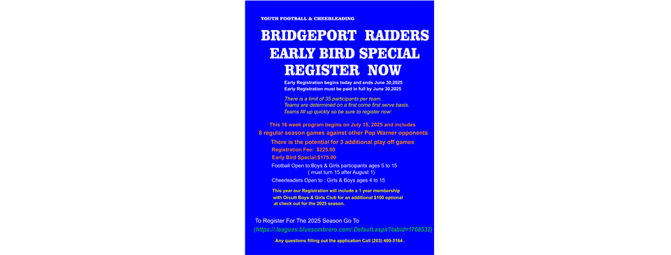 Raiders Early Bird Special