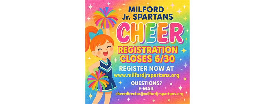 Cheer Registration Closes 06/30!
