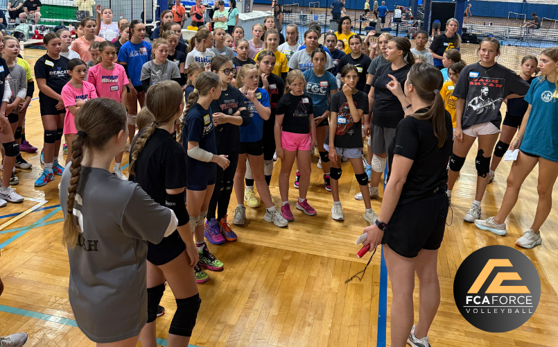 100+ athletes at our summer volleyball clinics