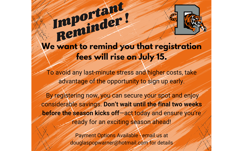 Important Reminder Regarding Fees