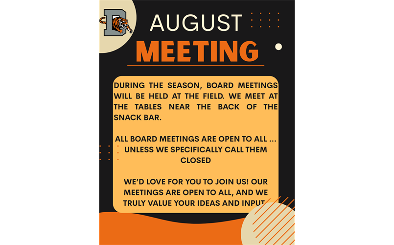 August Board Meeting 