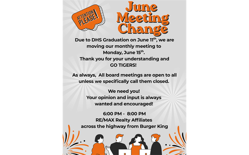 June Meeting Change