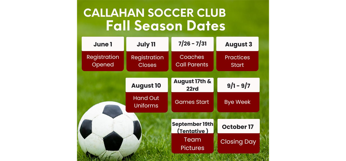 Important Dates for the Fall Season 