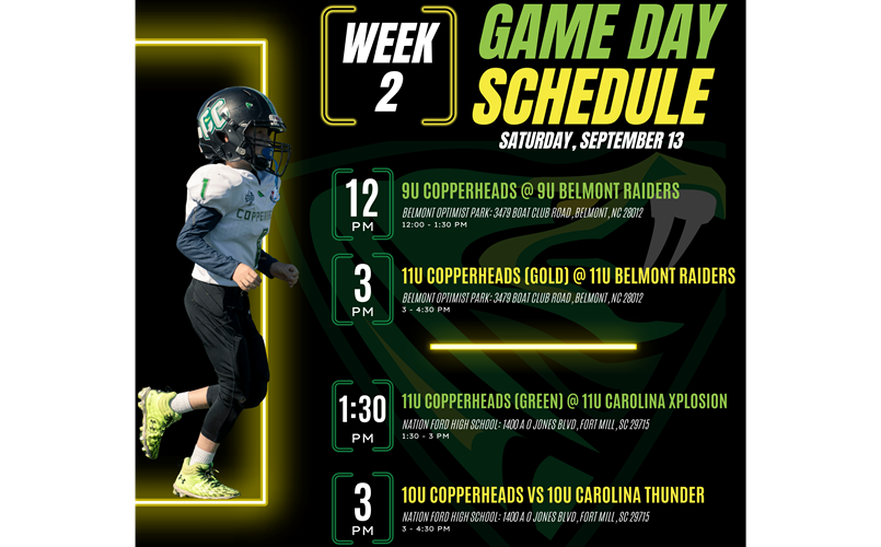 Week 2: Game Day Match-ups
