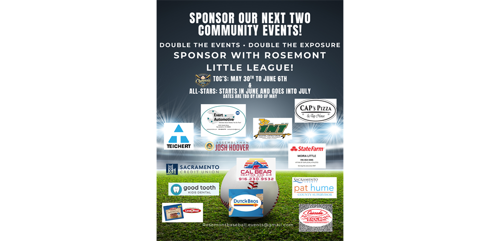 SPONSOR WITH US! 2 BIG EVENTS COMING UP!
