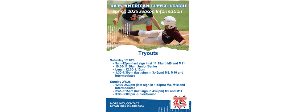 Spring 2026 Tryout Infomration