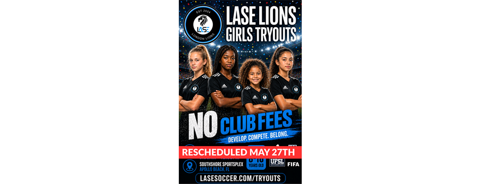 LASE LIONS TRYOUTS OPEN!