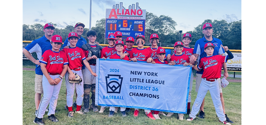 NORTH SHORE LITTLE LEAGUE DISTRICT 36 BASEBALL10/11/12 2023 CHAMPIONS!