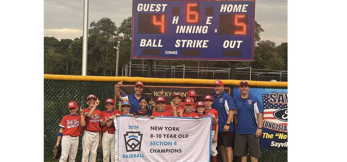 NORTH SHORE LITTLE LEAGUE SECTION 4 BASEBALL 8/9/10 2024 CHAMPIONS!