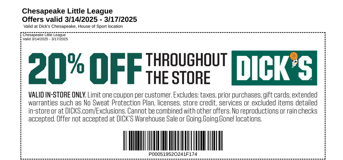 Dick's Sporting Goods Shopping Weekend!