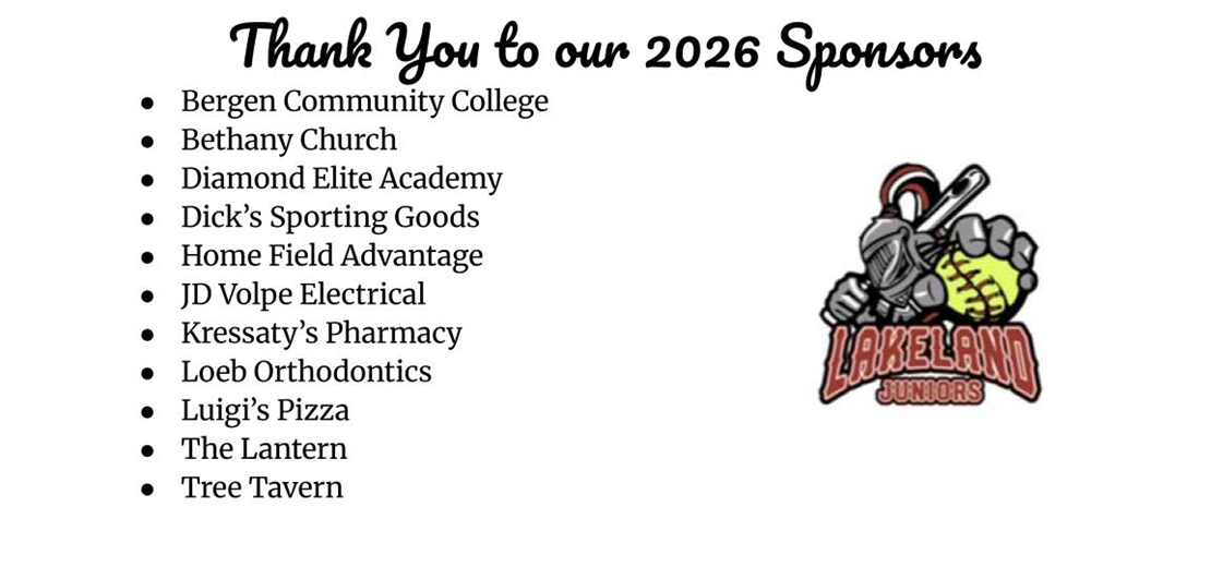Thank You Sponsors