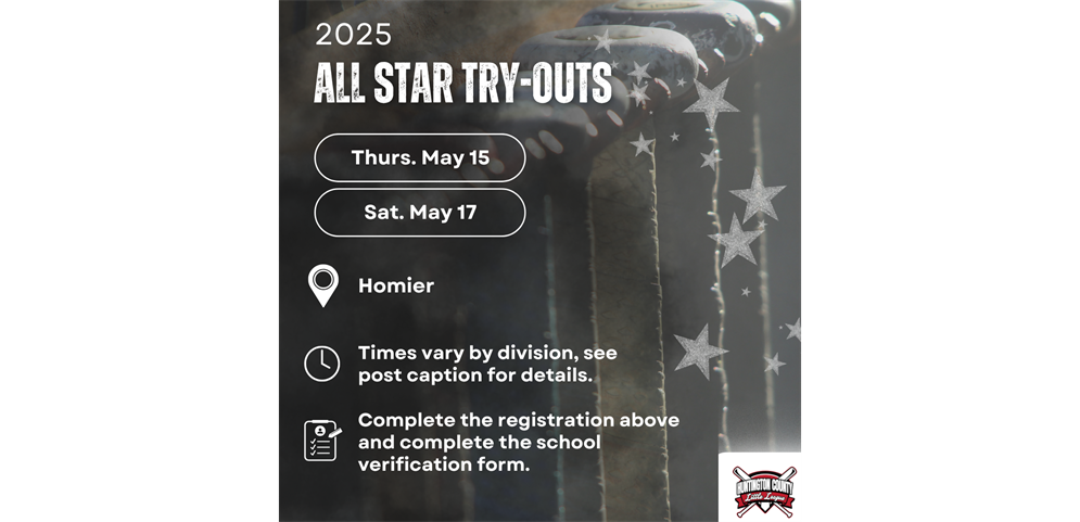 All Star Try-Outs! May 15 & 17