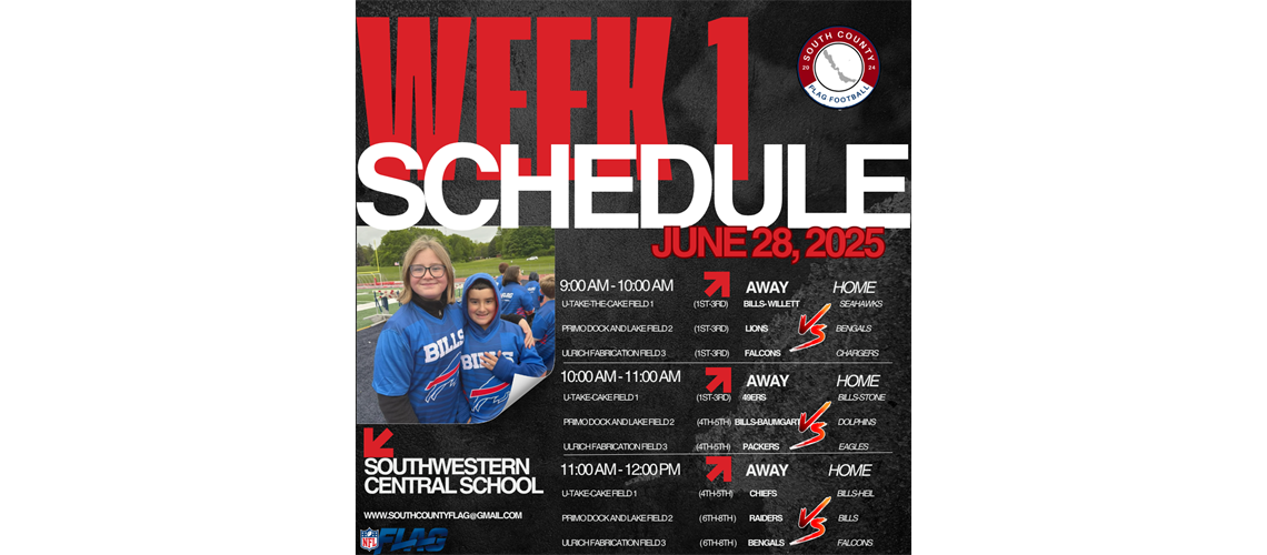 Week 1 Game Schedule
