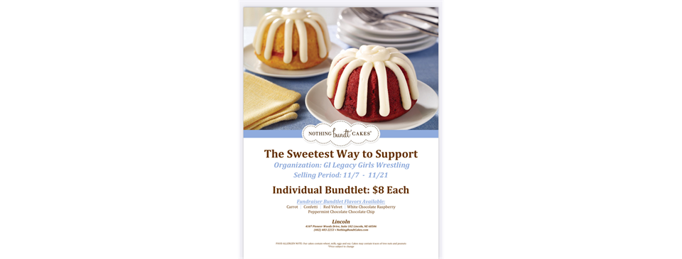 Nothing Bundt Cakes Fundraiser