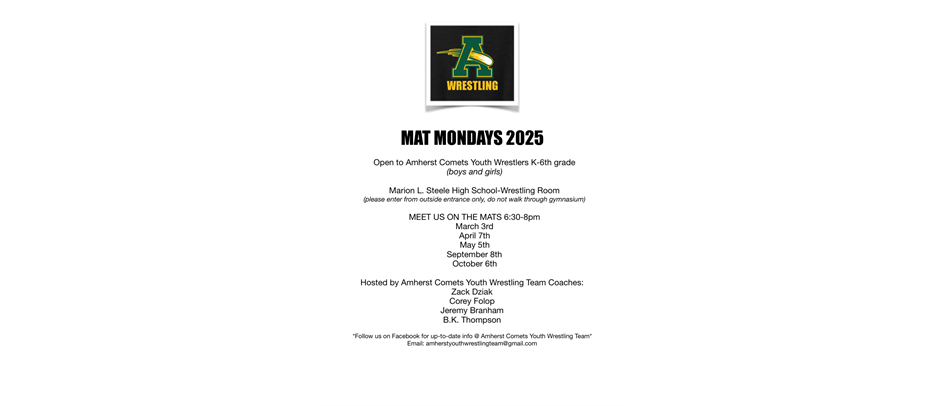 MAT MONDAYS 2025-OPEN MATS 10/6 6:30-8pm!