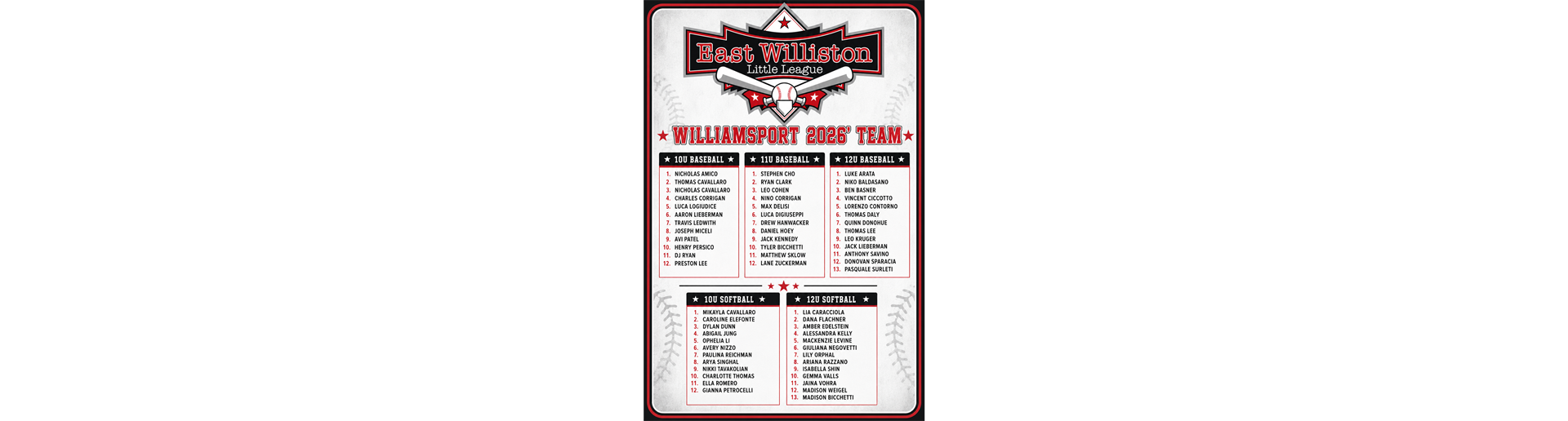 2026 Williamsport Teams