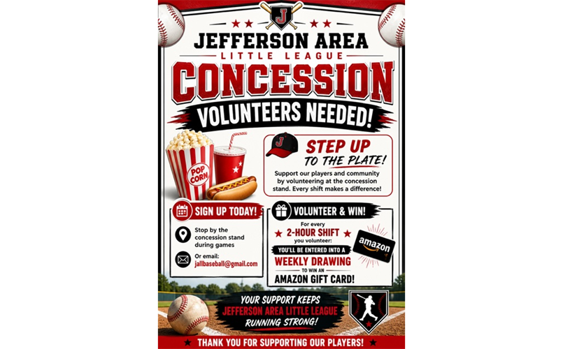 Concession Volunteers Needed