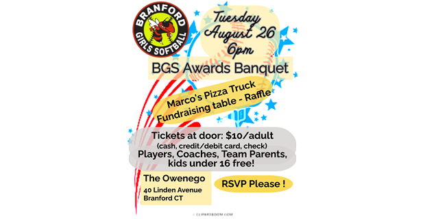 RSVP to branfordgirlssoftball@gmail.com
