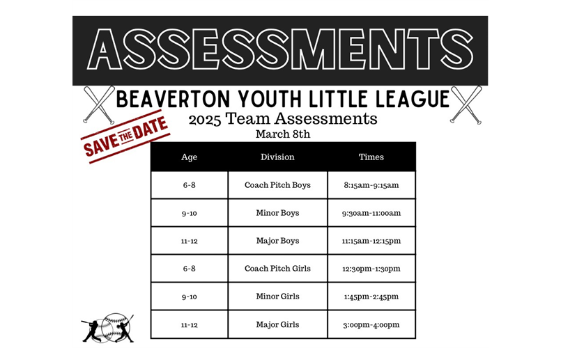 2025 Assessment Times