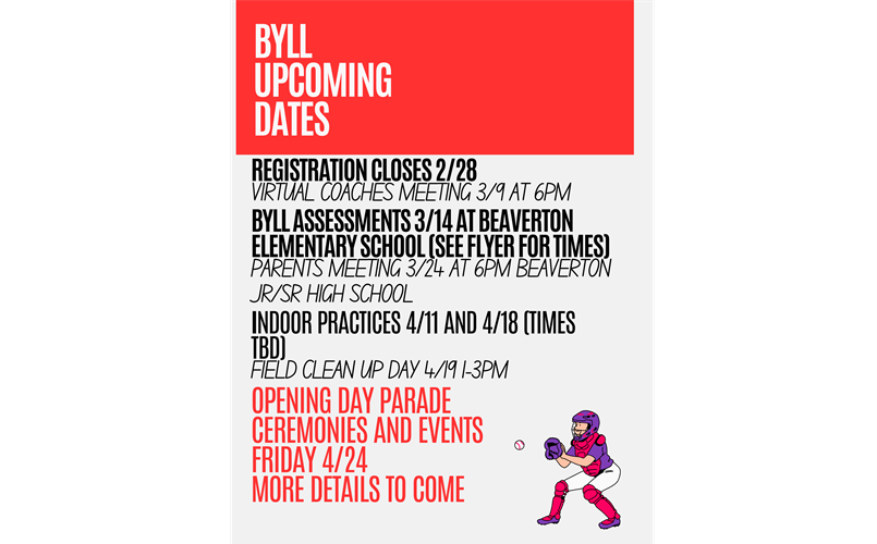 Important Upcoming Dates