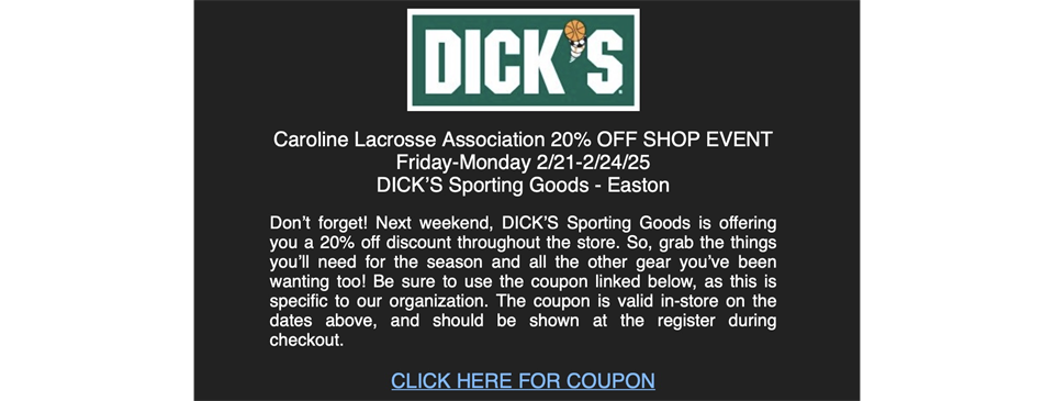 DICK'S SPORTING GOODS Shopping Weekend