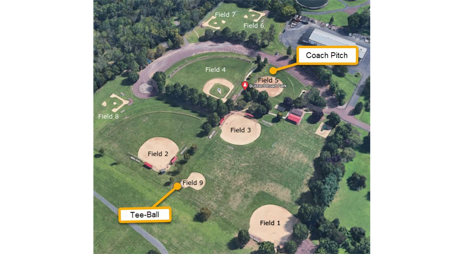 Bustard Rd Park - Field Map