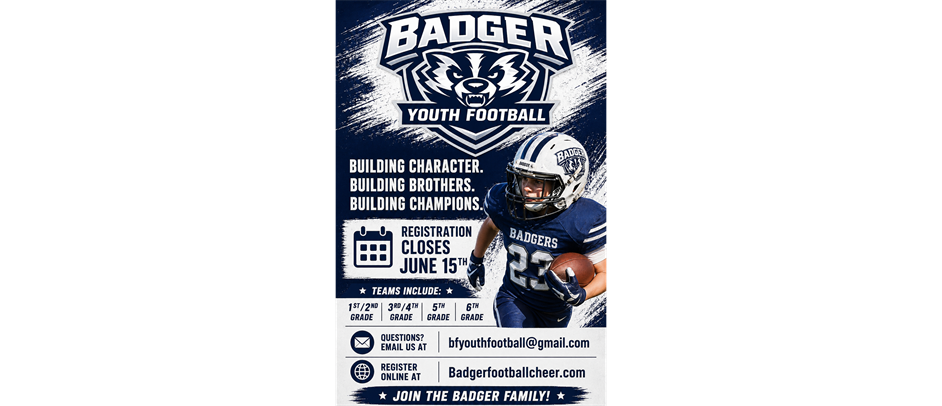2026 Badger Youth Football Registration