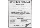 Thank you for your support Street Law Firm