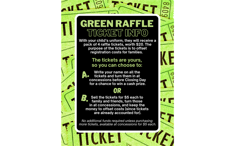 Green Raffle Tickets