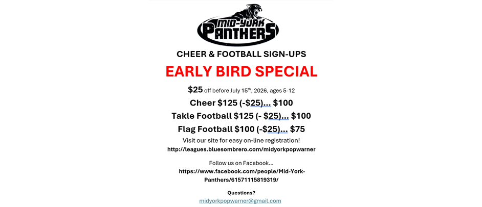 Early Bird Discount